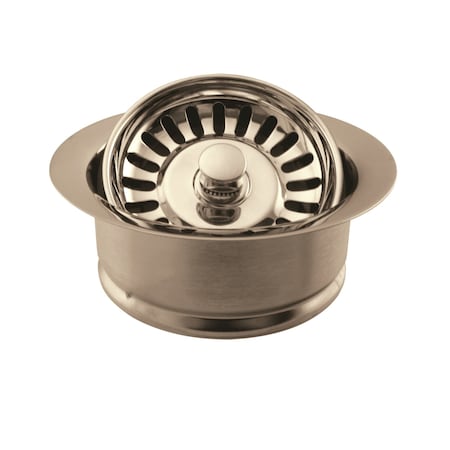 Westbrass InSinkErator Style Disposal Flange and Strainer in Polished Nickel D2089SEV-05